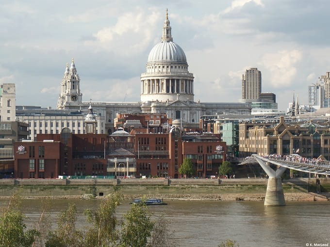 St Paul's Cathedral, seen from the Tate Modern