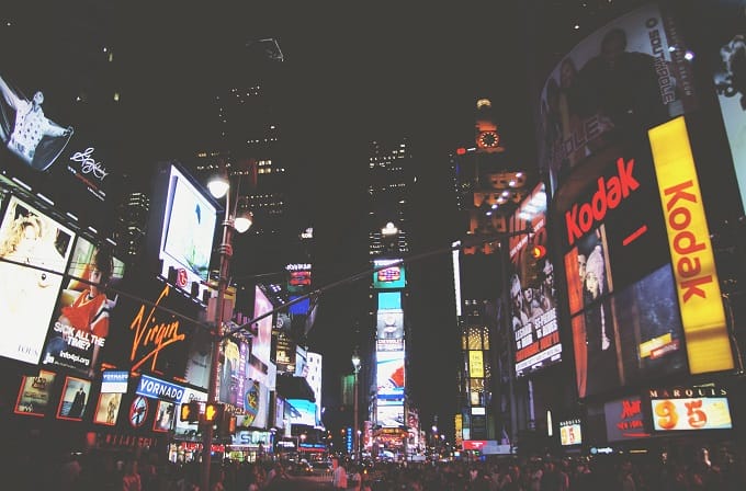 Times Square at night - Unsplash