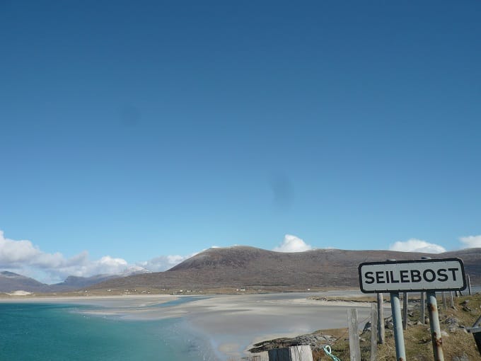 Seilebost road sign, Isle of Harris