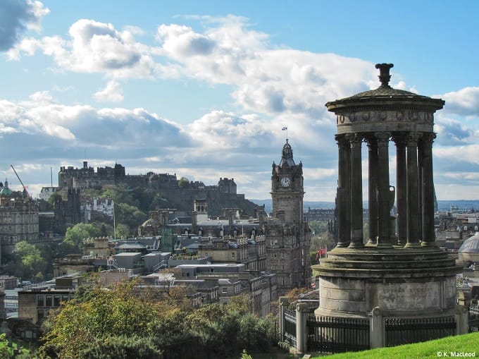 City view of Edinburgh from Calton Hill