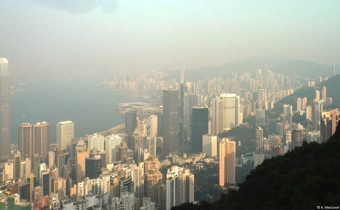 Hong Kong skyscrapers from Victoria Peak