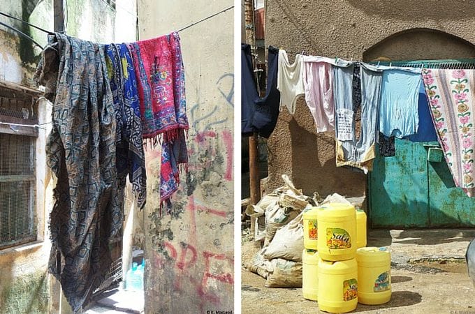 Laundry in the streets of Mombasa