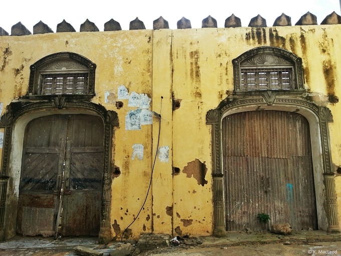 Exploring Mombasa - old port doors.