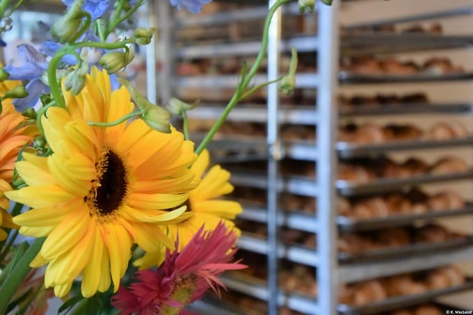 Fresh flowers and pastries at Standard Baking Co