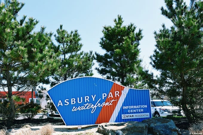 A welcome to the Asbury Park Waterfront