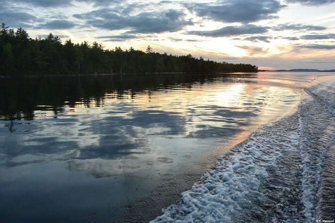 A sunset cruise on Grand Lake Stream