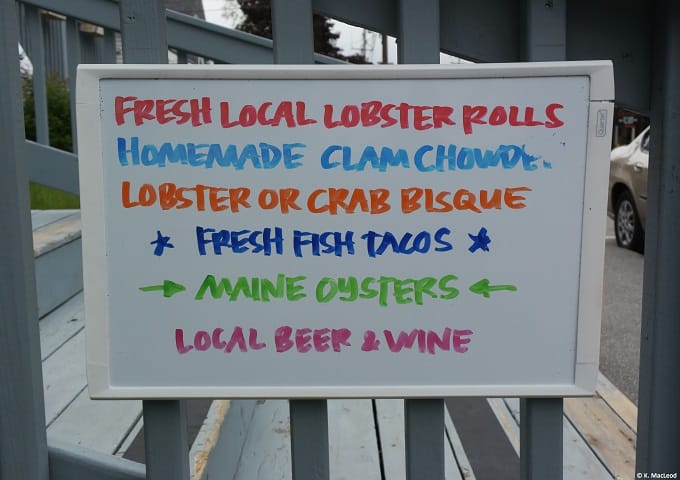 Local seafood for sale in Bar Harbour