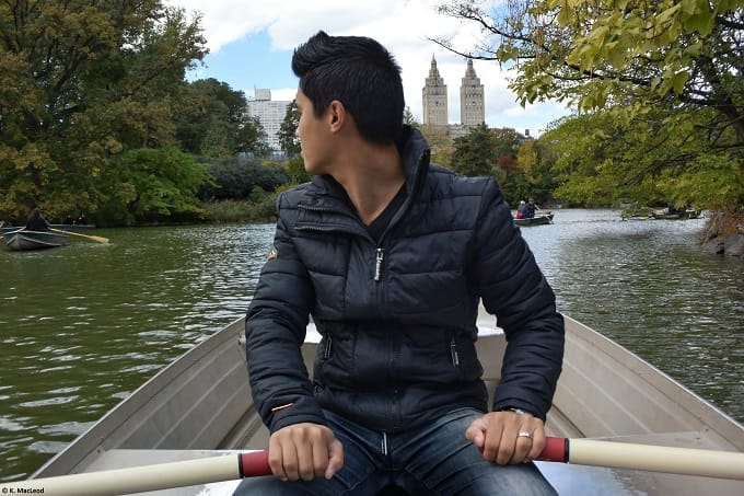 Rowing the boat in Central Park