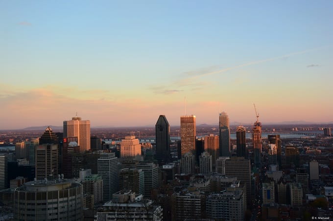 Montreal at sunset