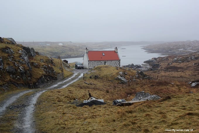 Red roof building Isle of Barra