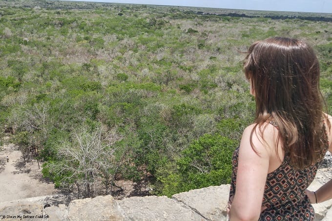 Looking out over the Coba jungle