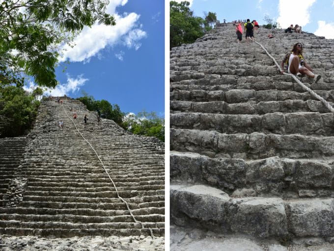 Mayan temple steps at Coba