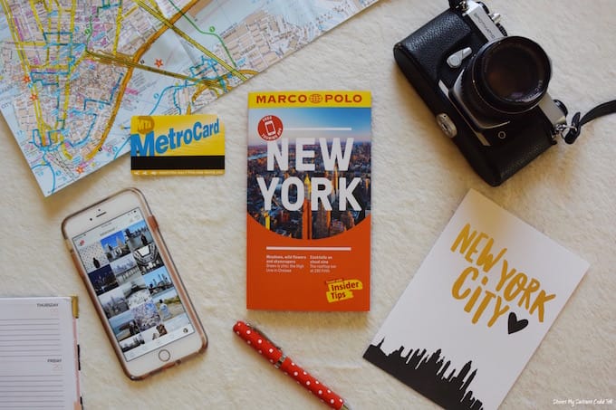NYC guidebook and map