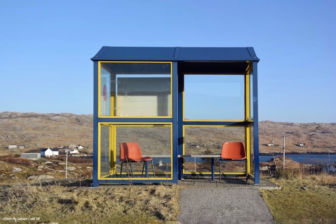 Bus stop Isle of Harris Outer Hebrides