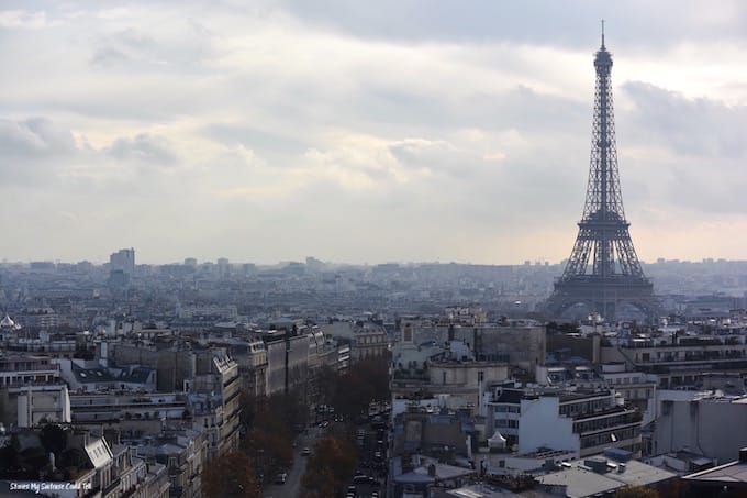 Eiffel Tower skyline view