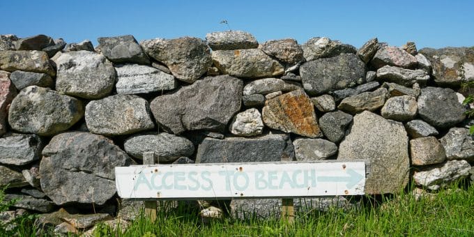 Carnish Beach Access Sign